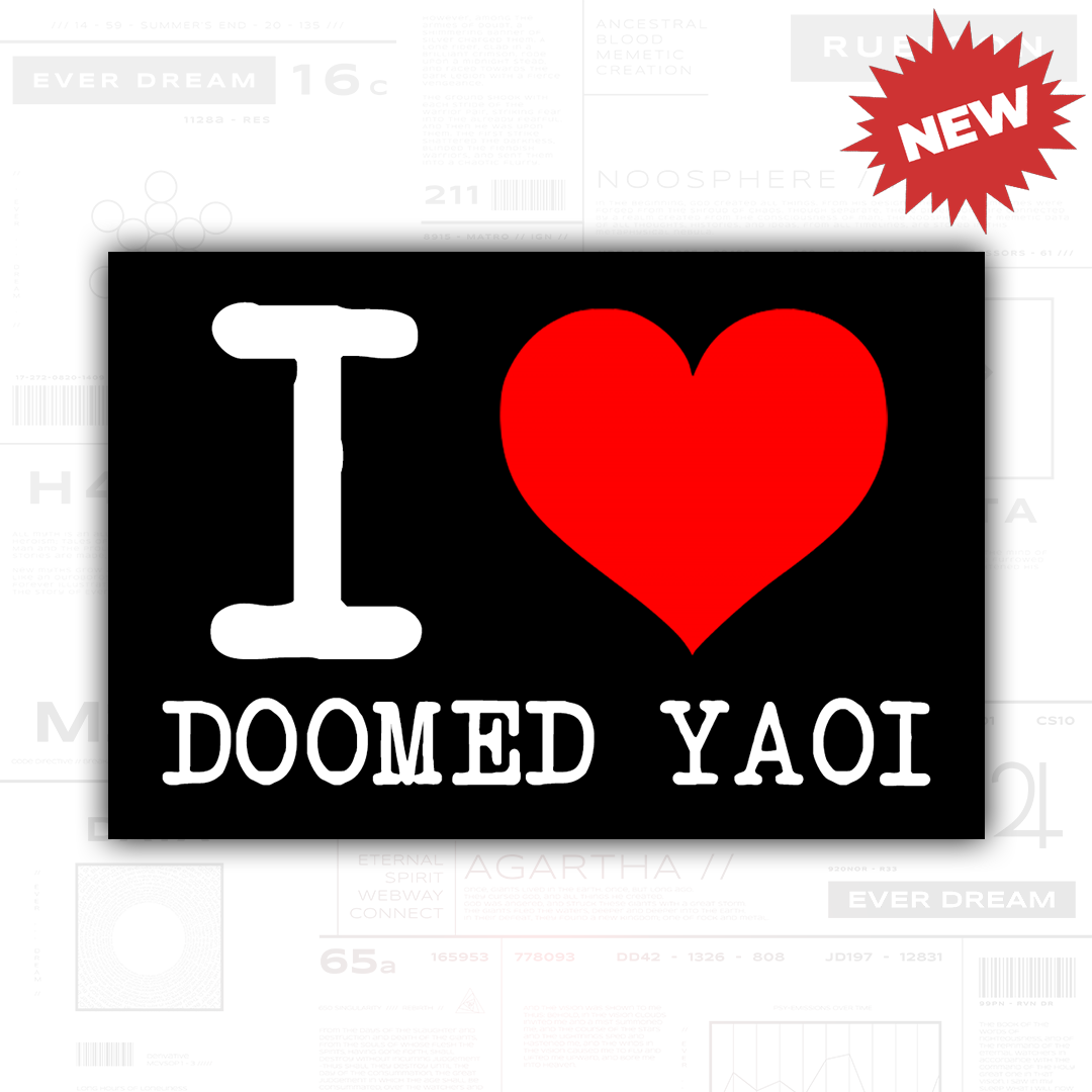I Love Doomed Yaoi Sticker (3" Vinyl)