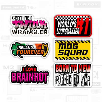 Sticker Pack 1 "Looksmaxxer's Delight" (3" Vinyl)